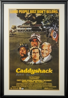 "Caddyshack" Full Size, Framed Poster Signed by Rodney Dangerfield & Chevy Chase (PSA/DNA)